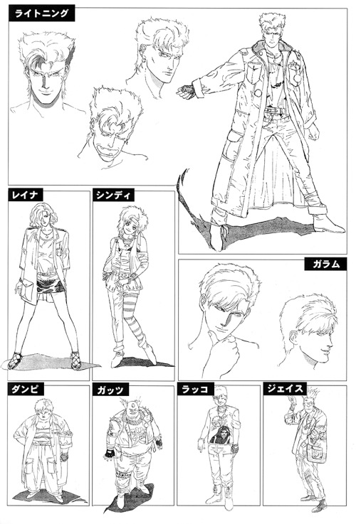 artbooksnat: Character designs for the classic Megazone 23 (Part II) by Yasuomi Umetsu (梅津泰臣).