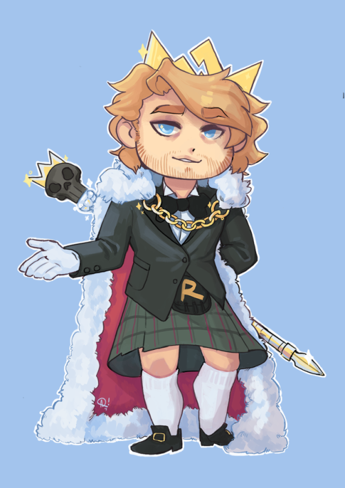 the second half of the chibis i did as a commission for @micooll - this time we have fairy michael (
