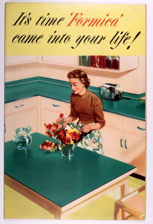 It&rsquo;s time formica came into your lifeattractive colour printed period advert for Formica