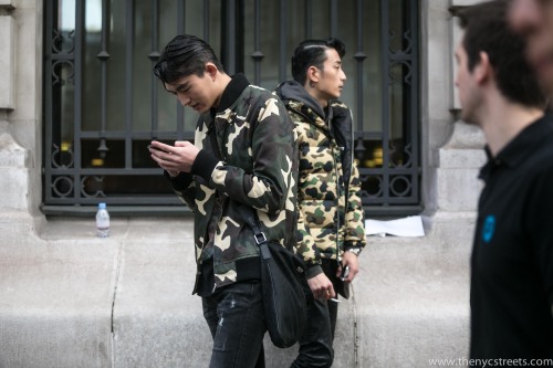 Sex thenycstreets:  Double Camo after Kenzo FW14 pictures