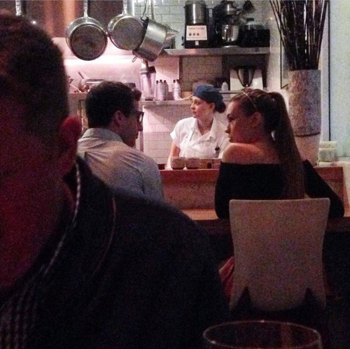 whiteshipnightjar: Joanna Newsom and Andy Samberg on a dinner date for their wedding anniversary