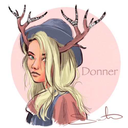 samanthadoodles:  Reindeer girls!  