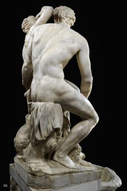 Rear side view.  Dido and Aeneas. 1558. Vincenzo di Raffaello de Rossi. Italian. 1525-1587. marble. Palazzo Pitti. Florence.   http://hadrian6.tumblr.com