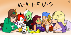 chillguydraws: So no one told you life was gonna be this way. Little treat for my tumblr followers.  waifus~! &lt;3 &lt;3 &lt;3