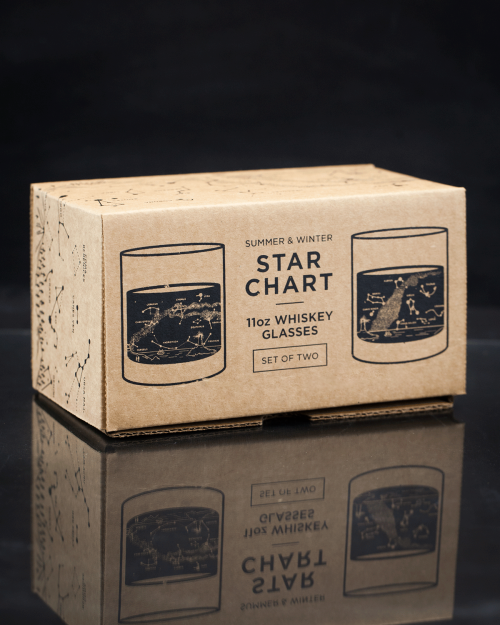 cognitive-surplus: Night Sky Star Chart - Astronomy Double Old-Fashioned Glasses by Cognitive Surplu
