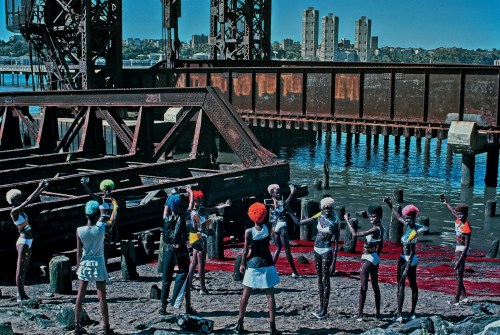 fromobscuretodemure:Aamito Lagum, Achok Majak, Amilna Estevão, Angok Mayenk, Barbra-Lee Grant, Francine James, Herieth Paul, Tami Williams, Tricia Akello, Tsheca White and Ysaunny Brito by Steven Klein for Vogue Italia November 2016. Fashion editor:
