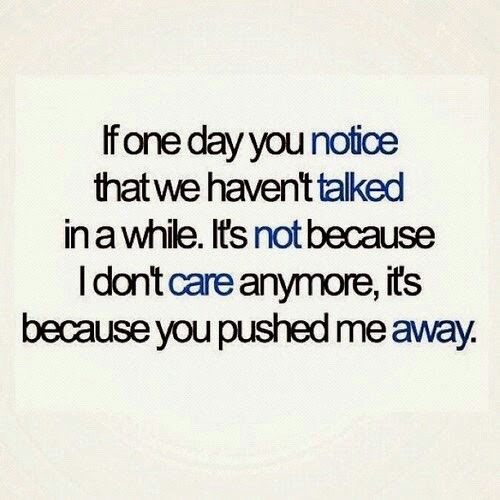 getting-there-eventually:  Notice Talked  Not Care Away. 