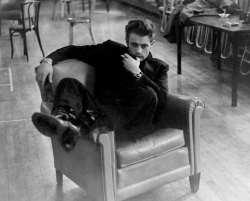 wehadfacesthen:  James Dean, 1955, a photo by Roy Schatt 