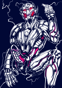 askultron:  I did a nsfw commission of Ultron in the buff for a client, who requested I submit that version here!I can only imagine that a porn-dragon is somewhat involved here.