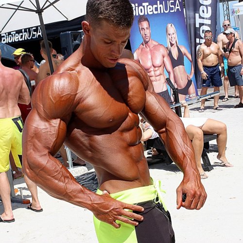   BelAmi Gay Porn Star Kris Evans at Bodybuilding Competition FitBalance Beach Body 2016  Jfpb