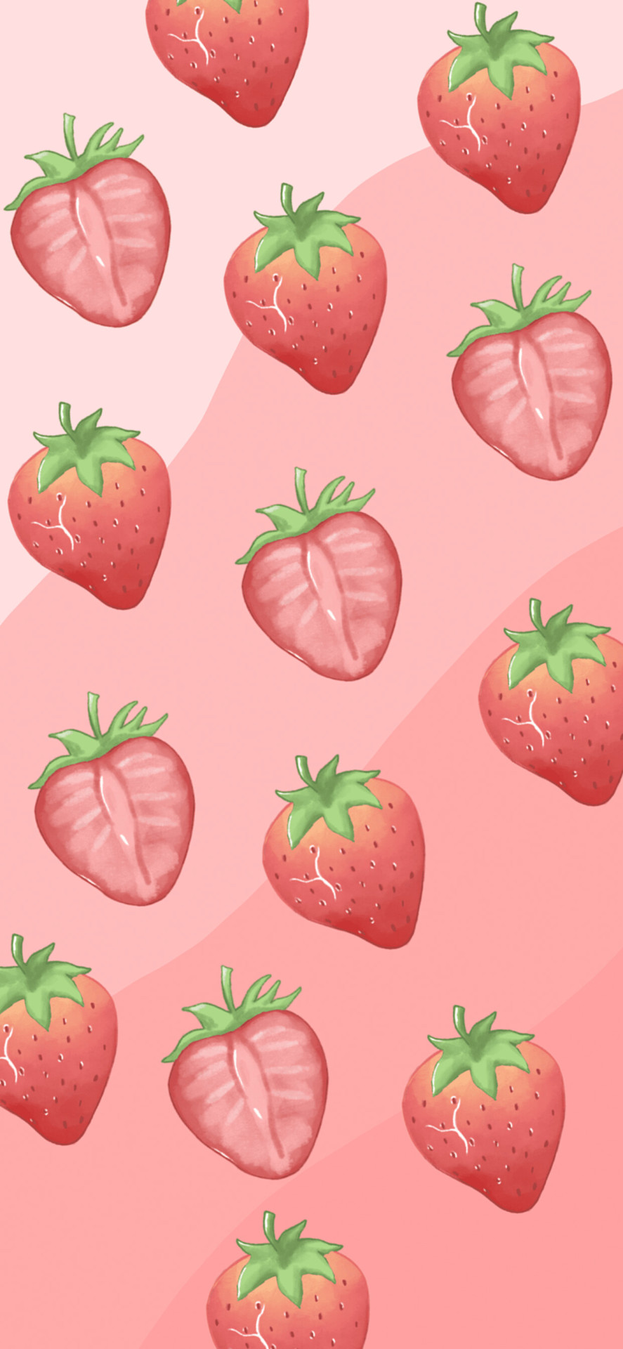 Fruit Wallpaper Watercolor Green Leaves Strawberry Background Wallpaper  Image For Free Download  Pngtree