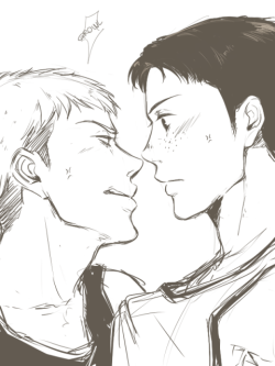 miyajimamizy:  I was gonna do a no plot Basketball!Au fluff. But then again, this is much better. Bascially they’re in a school gym, frickly frackling after this kiss. So yis ~ 