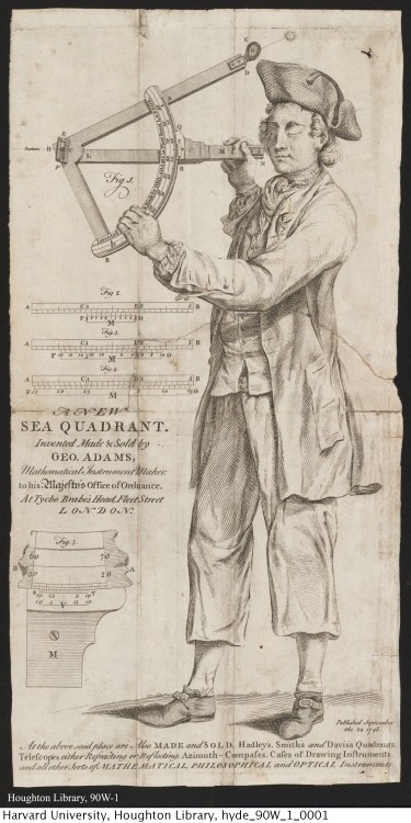 Adams, George, 1709-1772. The description and use of a new sea quadrant, for taking the altitude of 