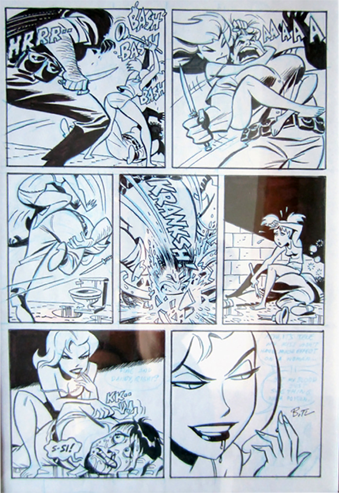 cooketimm:    Some b/w pages from Harley &amp; Ivy #1-3 (2004), part 2Inks by