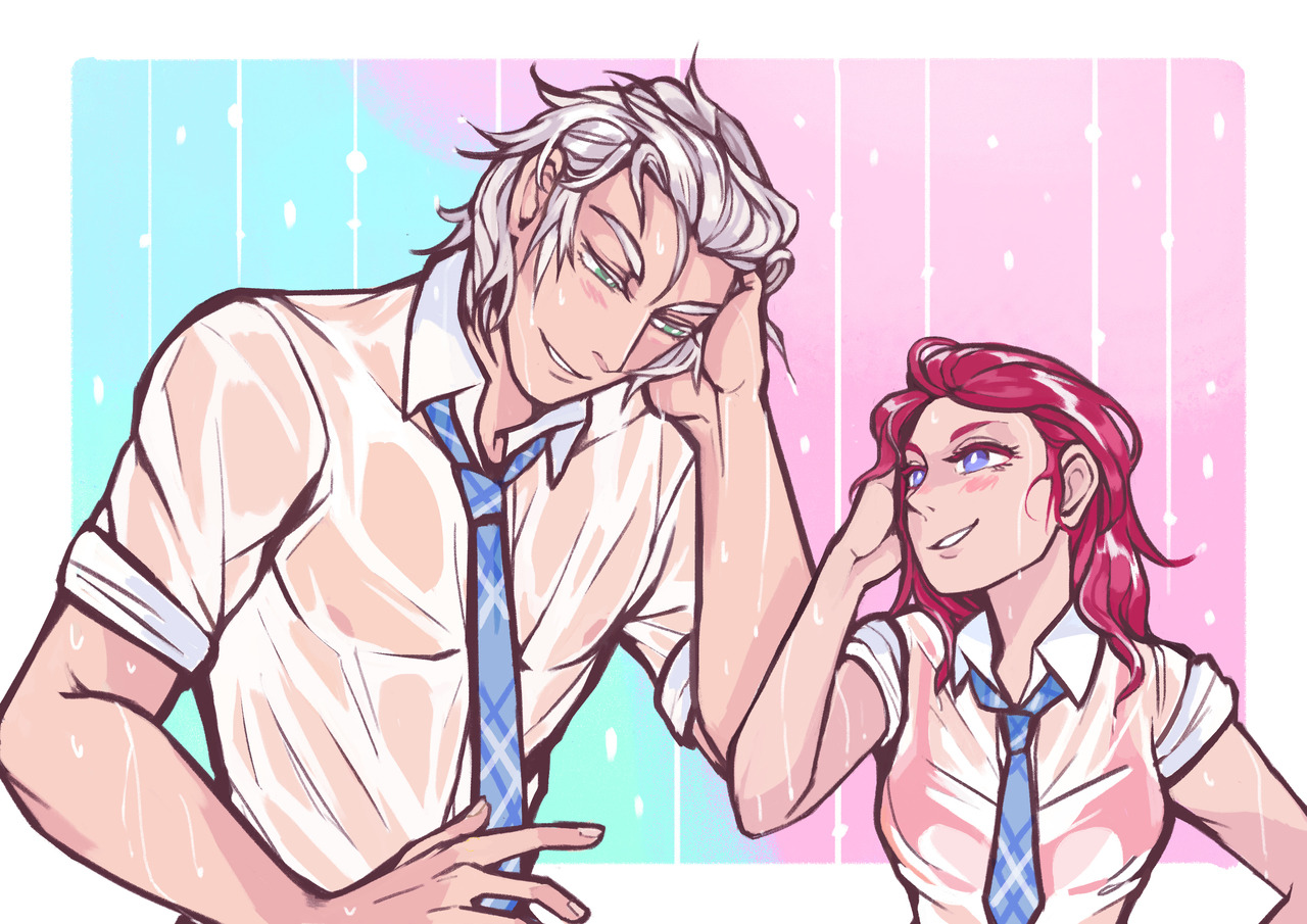 soursoppi:  [twitter doodles]white shirts on a tropical island….hmmm