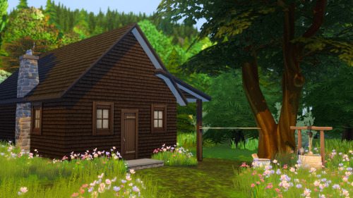 antiquatedplumbobs:CC Free Frontier Cabin I’ve been meaning to build a small house that’