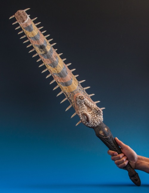 Decorated Sawfish sword from Papua New Guineafrom Martel Maides Auctions