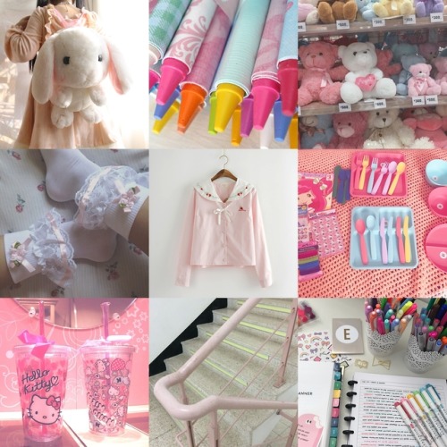 childre:pastel school days moodboard ᵔᴥᵔ