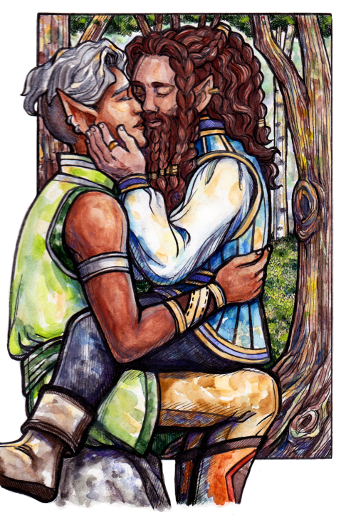 foxleycrow:Legolas &amp; Gimli for Diverse Tolkien Week. (Also, yes, I do change my Legolas design e