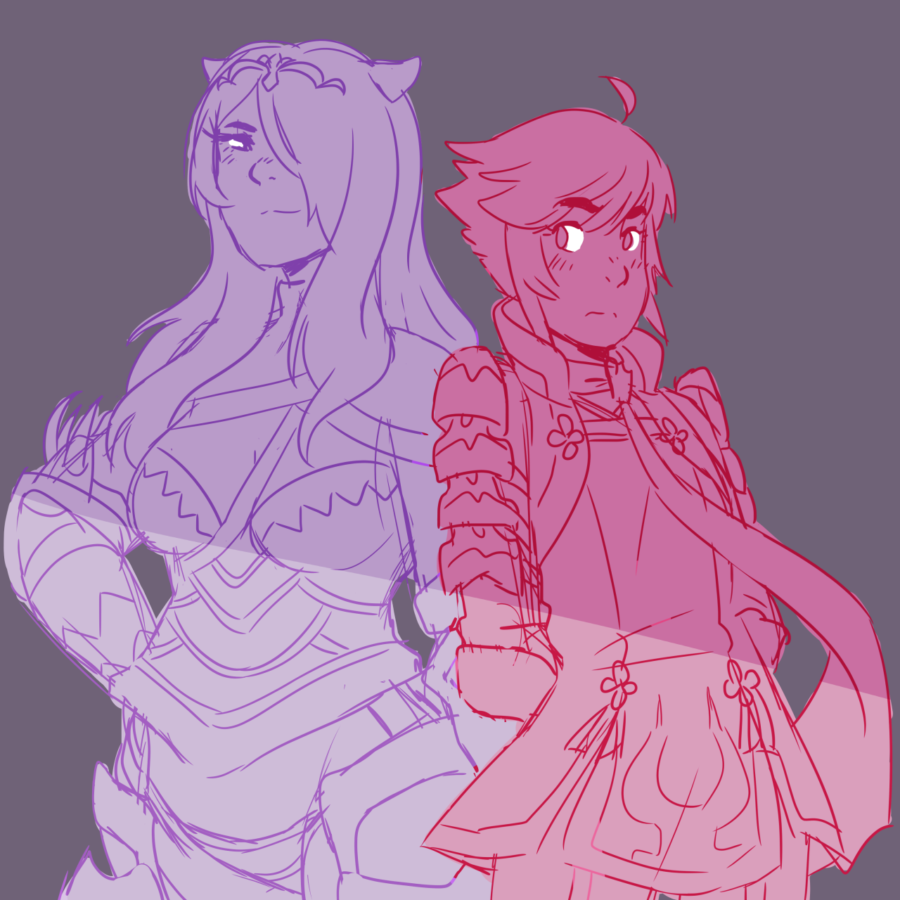 cryleigh:ive been tryin to draw some femslash almost every day for femslash february