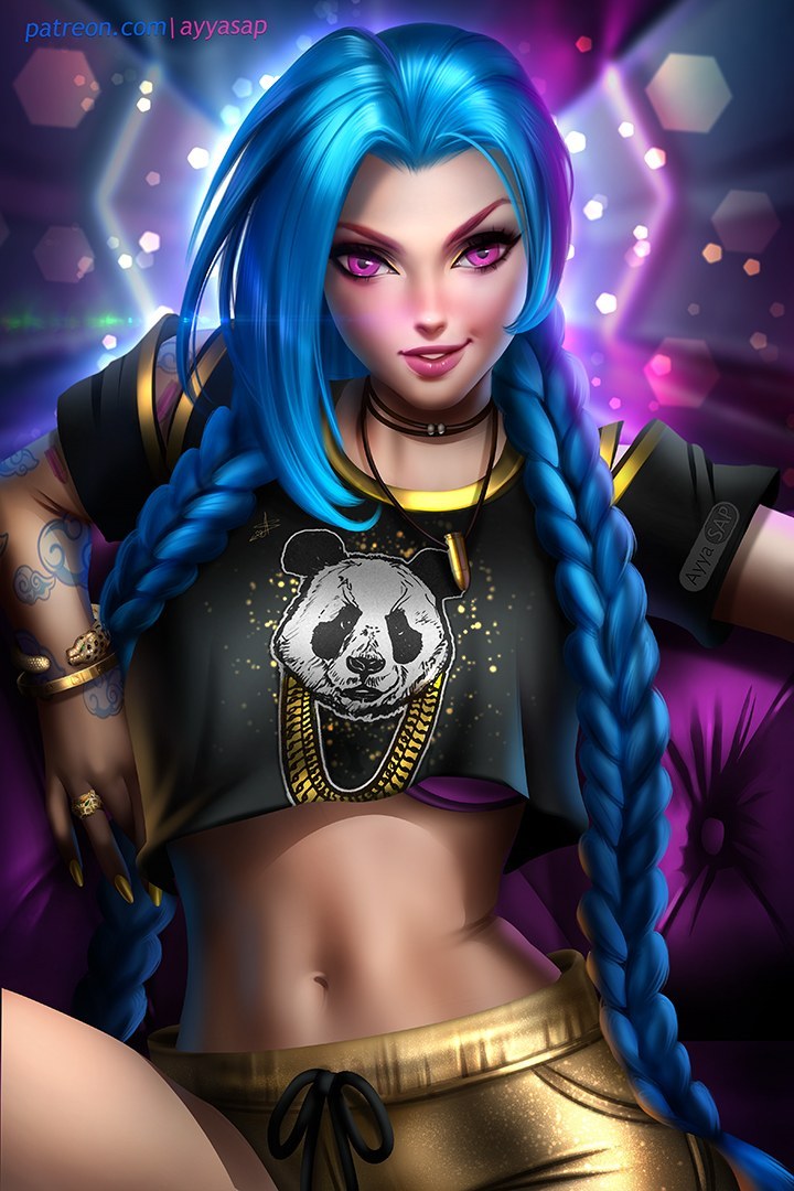 Adorable punk-girl Jinx with blue hair: League of... (03 Oct 2019)｜Random  Anime Arts [rARTs]: Collection of anime pictures