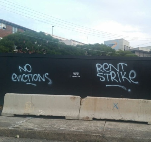 &ldquo;No Evictions / Rent Strike&rdquo; Seen in Sydney