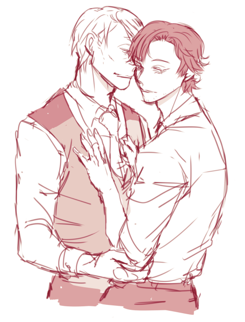 Hannibal and Will to Mads and Hugh in seconds :3c