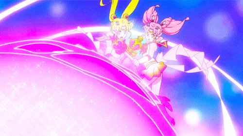 sailorcinnamonroll: S A I L O R   M O O N   C R Y S T A L SAILOR MOON & SAILOR CHIBIMOON — RAINBOW DOUBLEMOON HEARTACHE! 