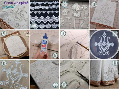 atelierheidi: How to make custom lace appliques – the “Frankenlace” method A lot of people asked for