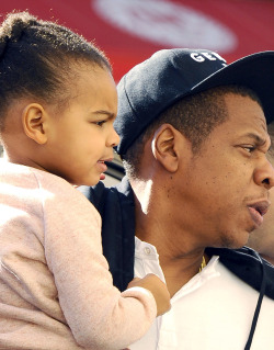 beyoncefashionstyle:  Jay Z and Blue Ivy