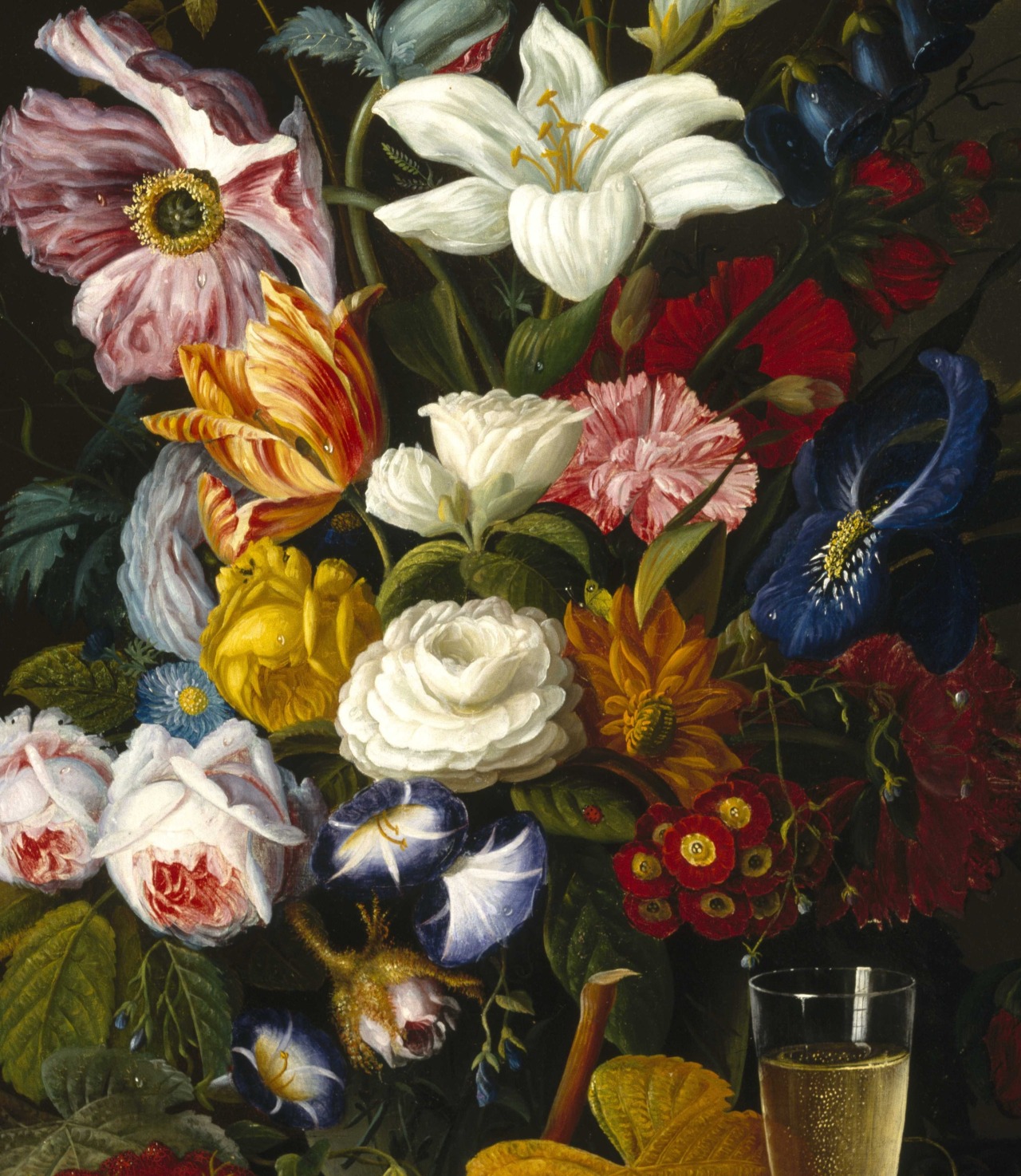 monkwinefield:Victorian Bouquet  by Severin Roesen, c. 1850-1855, detail.