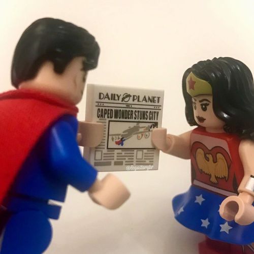 “Can you explain me why are they calling you #Wonder?” I think #Superman is in trouble.#legostoryb