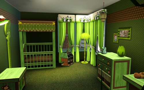 Green chalet by ihelenLot 30*30No CCDownload at ihelensims site