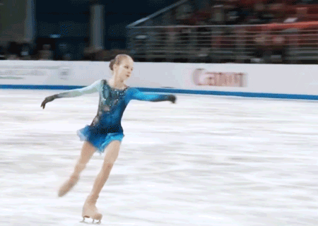 the-real-xmonster: Alexandra Trusova’s Quad Salchow and Quad Toe Loop at the 2018 Junior 