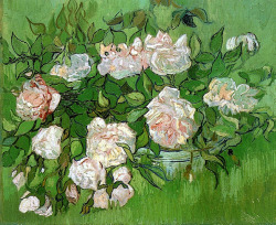 lonequixote:  Still Life, Pink Roses by Vincent van Gogh (via @lonequixote) 