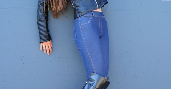 Just Pinned to Jeans and boots: Overknee Boots with Back-Zip, 5inch Heel Height and