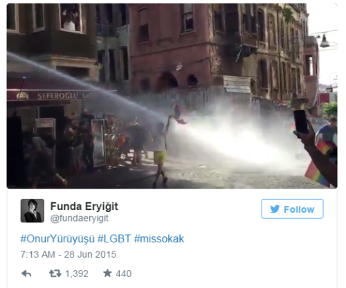 NOT COOL! I just posted a photo from Istanbul pride, only to learn shortly after that it was broken 