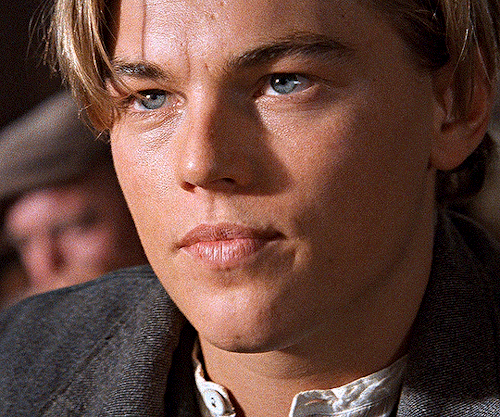 romancegifs:Leonardo DiCaprio as Jack Dawson in TITANIC (1997) dir. James Cameron