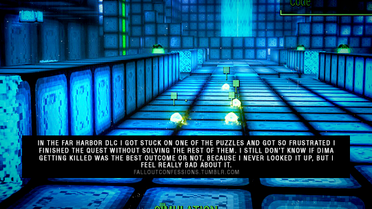 falloutconfessions:    “In the Far Harbor dlc i got stuck on one of the puzzles