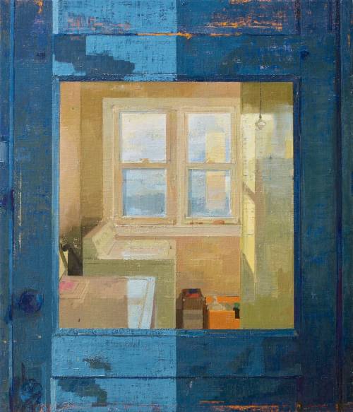 Zoey Frank, Laundry Room Window, 2019, Oil on linen on panel