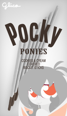 askflowertheplantponi:ask-laichi:Because of the Pocky thing I made a Pocky thing with friends @ask-gamer-pony and @askflowertheplantponi. lel I may not have a tablet currently but I do have Photoshop vectoring. XDeyy its the pocky poniessx3 Hee~!&hellip;I