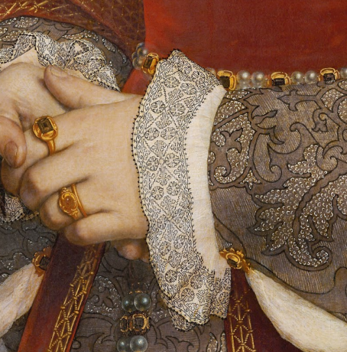 renaissance-art:Hans Holbein c. 1536Jane Seymour (detail)