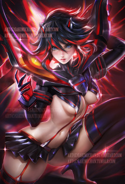 sakimichan:  Ryuko from kill la kill ;D pose pushing and what not. Good practice &lt; though could be better :D High-res JPG, Vid process,PSD ►https://www.patreon.com/posts/3366433   babe~ &lt;3