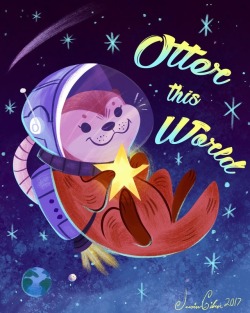 jessiedrawz:  Hope everyone enjoys their Friday! It’s been quite awhile since I’ve drew something for myself with so much freelance &amp; commissions, so here’s a Space Otter.