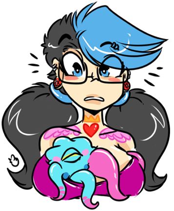 dirtyduckdraw:  A little gift doodle for My Pet Tentacle Monster, because they’re