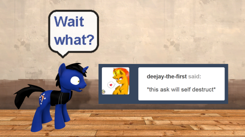 ask-the-out-buck-pony:Asked by @deejay-the-firstGuest  @ask-melissa-and-the-band / d-azulrgbxD