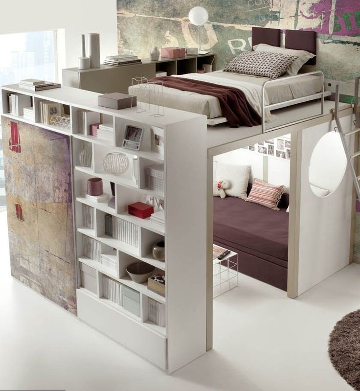 Loft bed with a cool teenager bedroom ideas