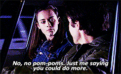  2x19/6x08 parallel ”So basically I just wanted to show you that. Tell you—tell you that I couldn’t have done it without you.” 