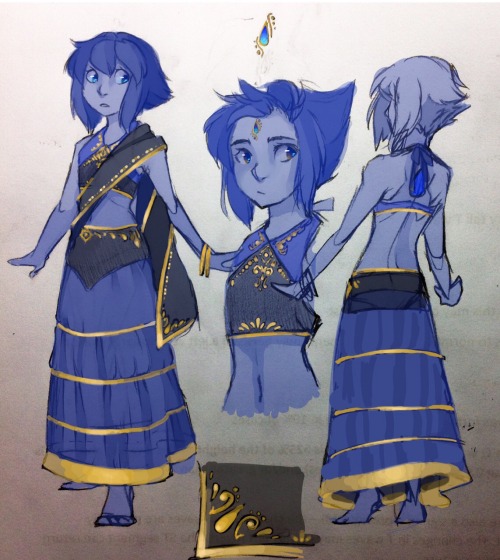 shinyreshirams: I kinda wanted to cosplay Lapis in the summer! so I sketched up a design that I coul