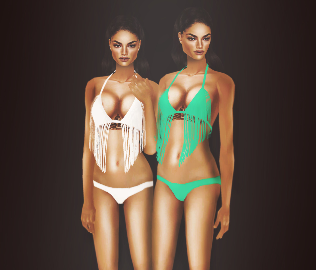 Fringes Swimwear TS2• New mesh top + sexyfeet
Get here (sfs)
Sims 3 version is comming!!!!!!!
~somebody seeing a nipple? q~